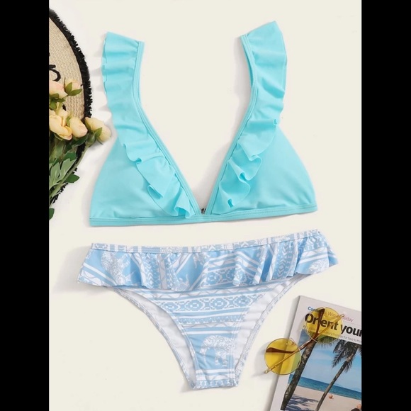Other - Blue, V-Neck, Bikini Set